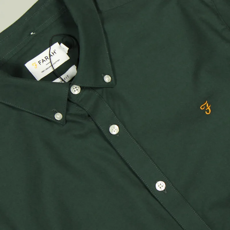 Farah Brewer LS Shirt - Farah Forest Green-1